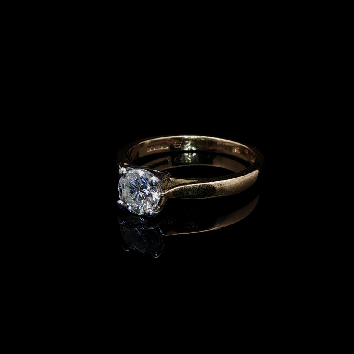 18ct Gold and Platinum Brilliant Cut Diamond Ring, 0.67ct