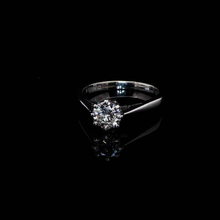 18ct White Gold Brilliant Cut Diamond Ring, 0.50ct