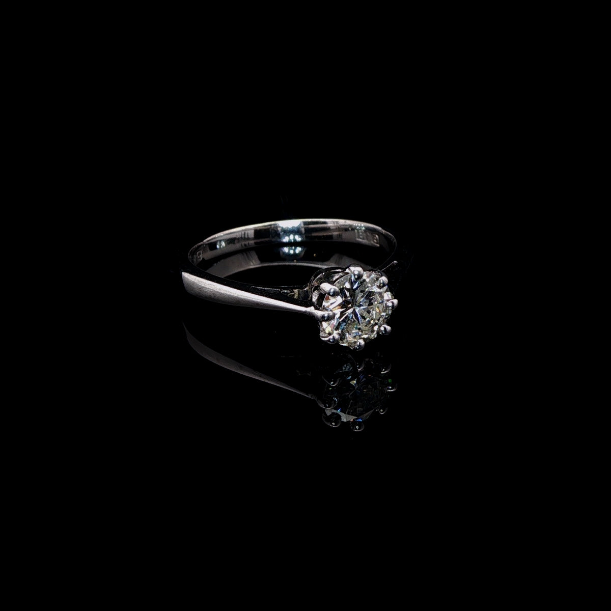 18ct White Gold Brilliant Cut Diamond Ring, 0.50ct