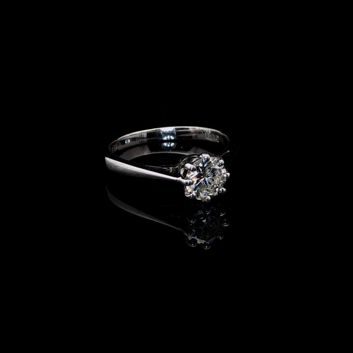 18ct White Gold Brilliant Cut Diamond Ring, 0.50ct