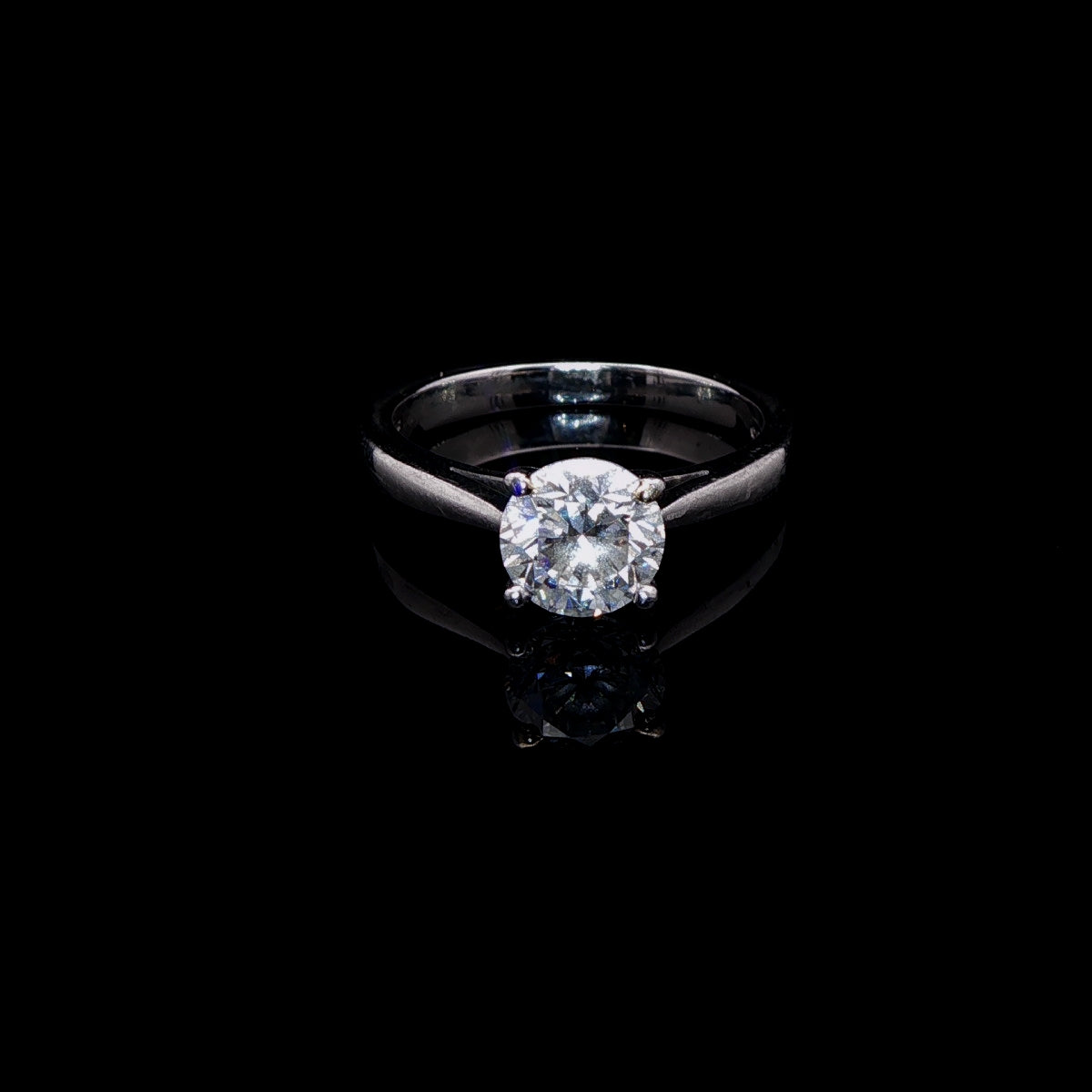 Platinum Single Stone Diamond Ring, 0.90ct