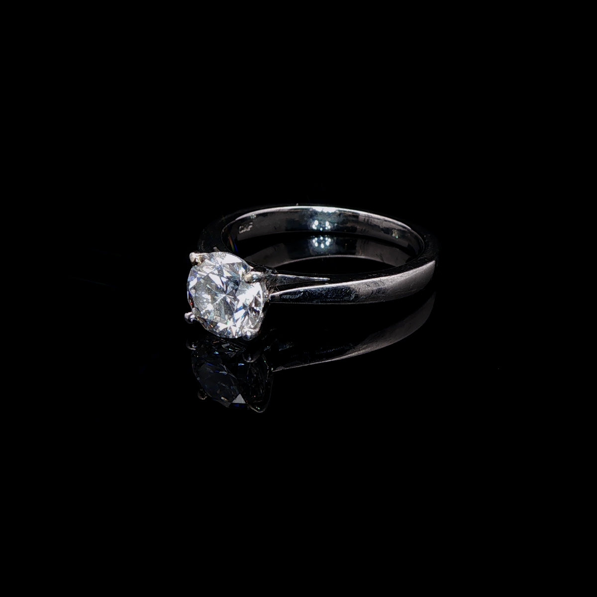 Platinum Single Stone Diamond Ring, 0.90ct