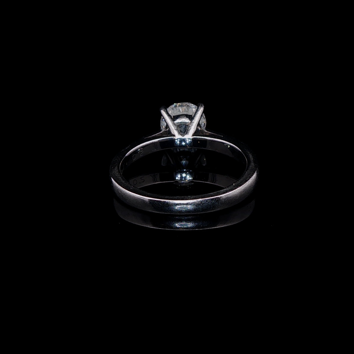 Platinum Single Stone Diamond Ring, 0.90ct