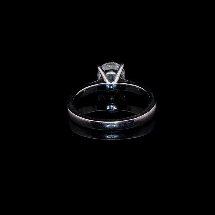 Platinum Single Stone Diamond Ring, 0.90ct