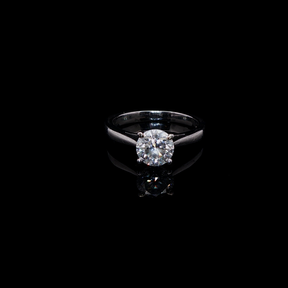 Platinum Single Stone Diamond Ring, 0.90ct