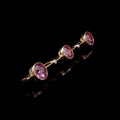 Antique French 18ct Yellow Gold Amethyst and Diamond Bar Brooch, Circa 1920