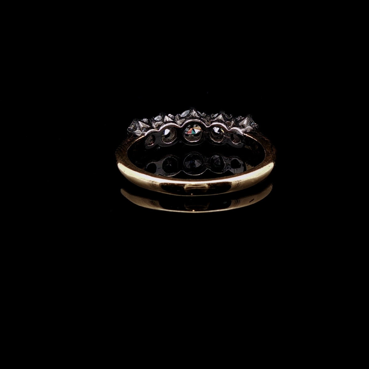 18ct Gold Five Stone Brilliant Cut Diamond Ring, 0.50ct