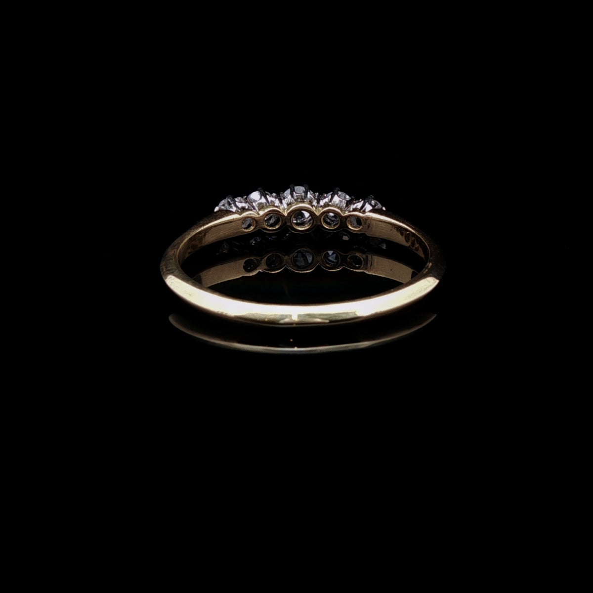 18ct Gold Five Stone Old Cut Diamond Ring