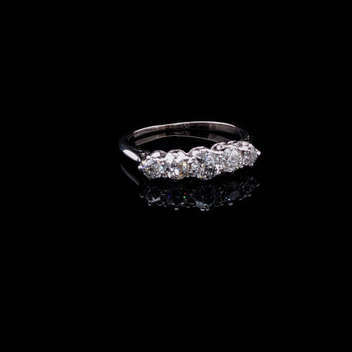 18ct Gold and Platinum Five Stone Old Cut Diamond Ring