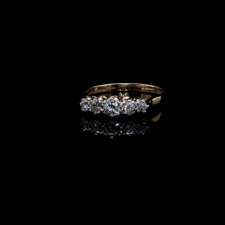 18ct Gold Five Stone Diamond Ring, 0.40ct
