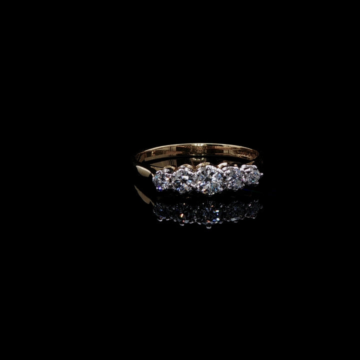 18ct Gold Five Stone Diamond Ring, 0.40ct