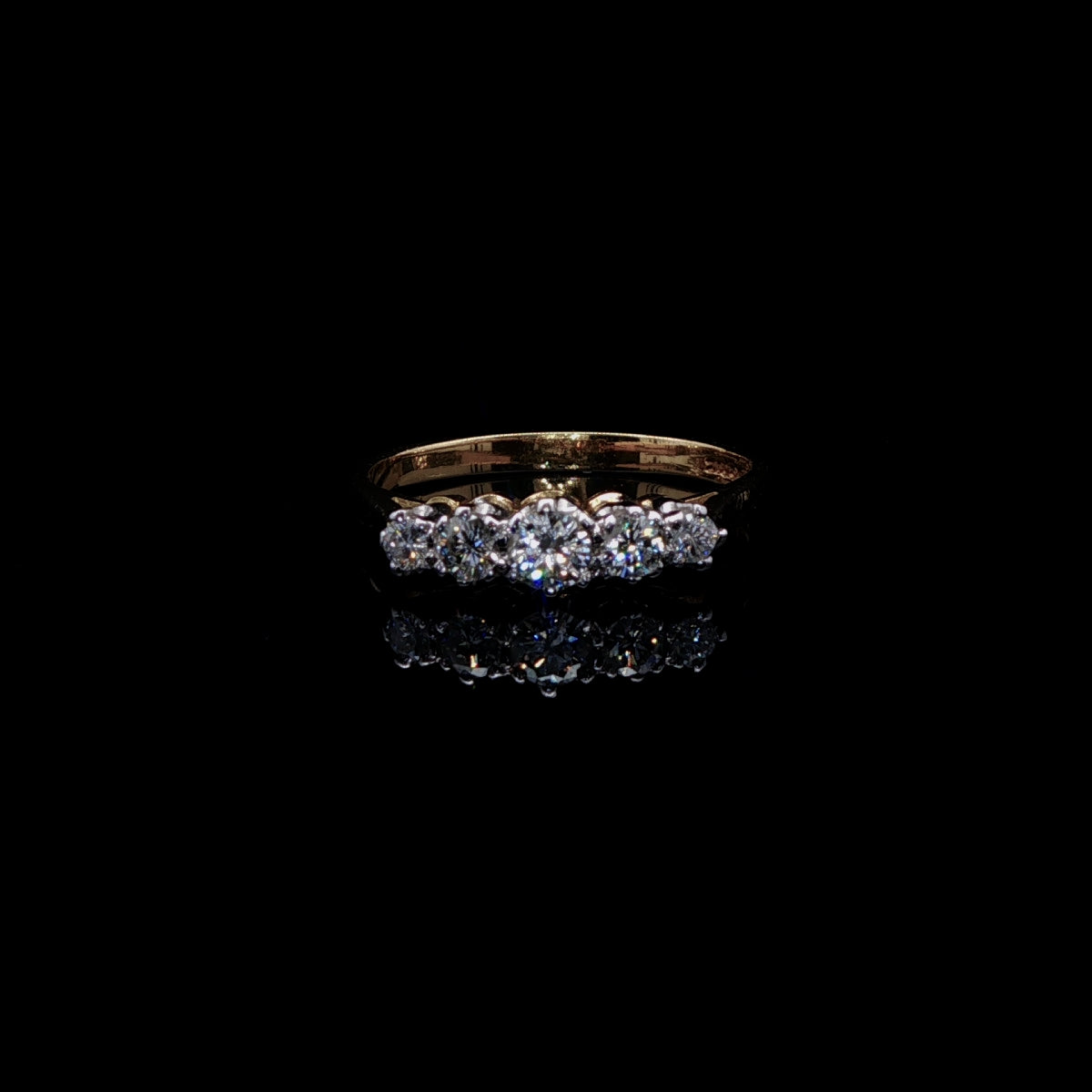 18ct Gold Five Stone Diamond Ring, 0.40ct