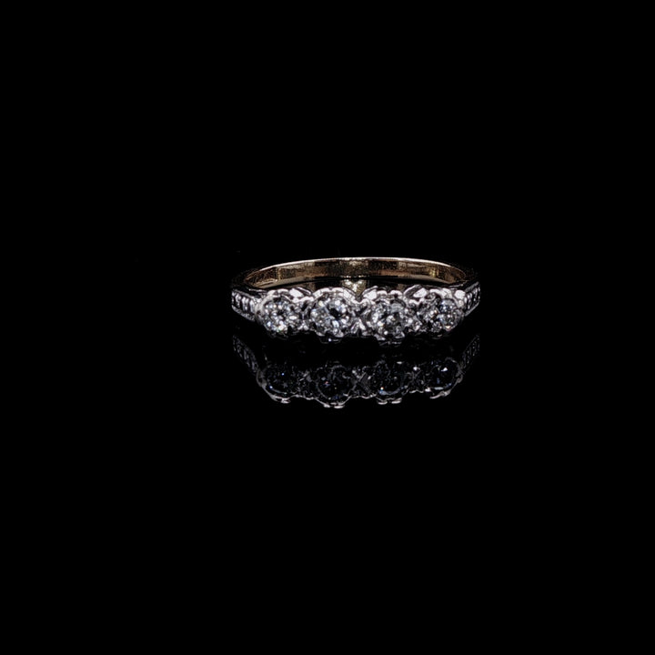 18ct Gold and Platinum Four Stone Diamond Ring