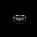 18ct Gold Brilliant Cut Three Stone Diamond Ring, 0.60ct