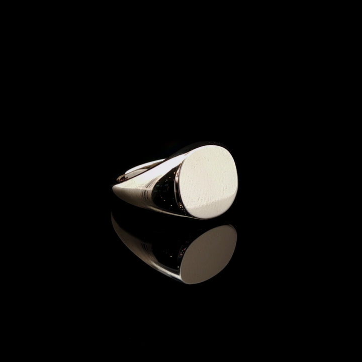 9ct Yellow Gold Round Head Signet Ring, 5.3g