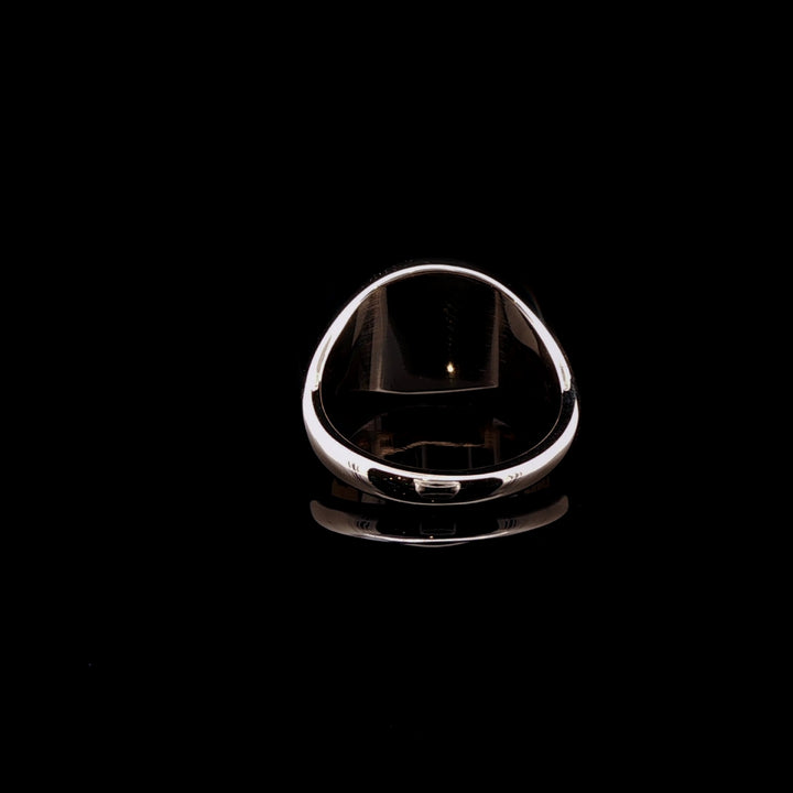 9ct Yellow Gold Round Head Signet Ring, 5.3g