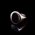 9ct Yellow Gold Oval Bloodstone Signet Ring, 9.4g