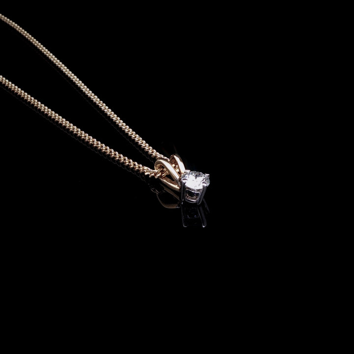 18ct Gold 0.20ct Brilliant Cut Diamond Pendant