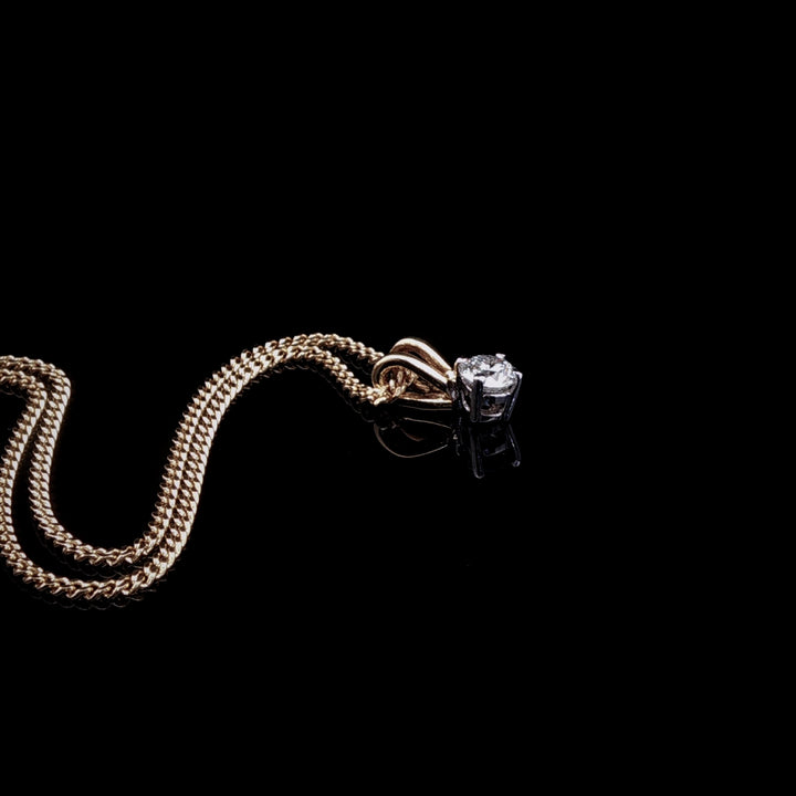 18ct Gold 0.20ct Brilliant Cut Diamond Pendant