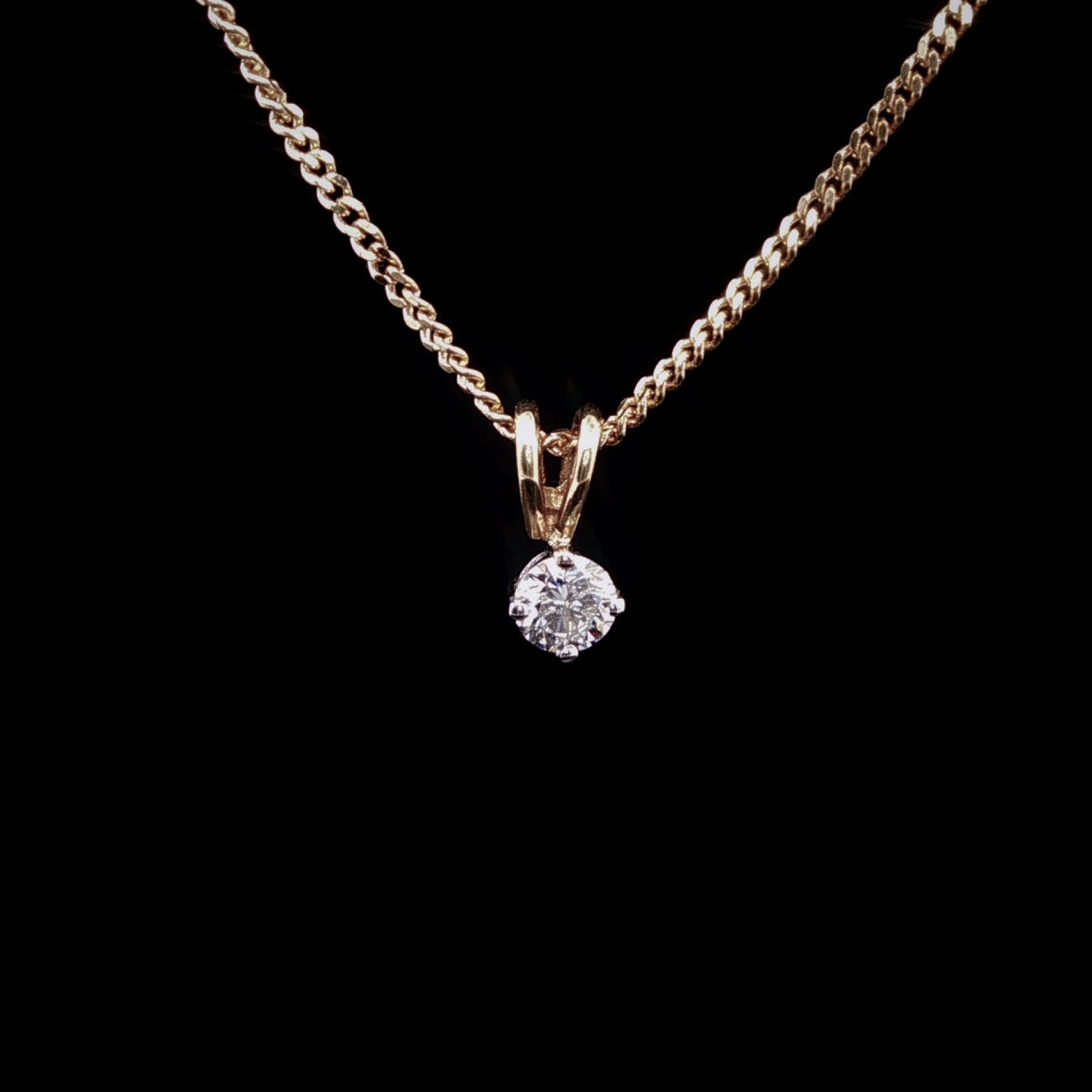 18ct Gold 0.20ct Brilliant Cut Diamond Pendant