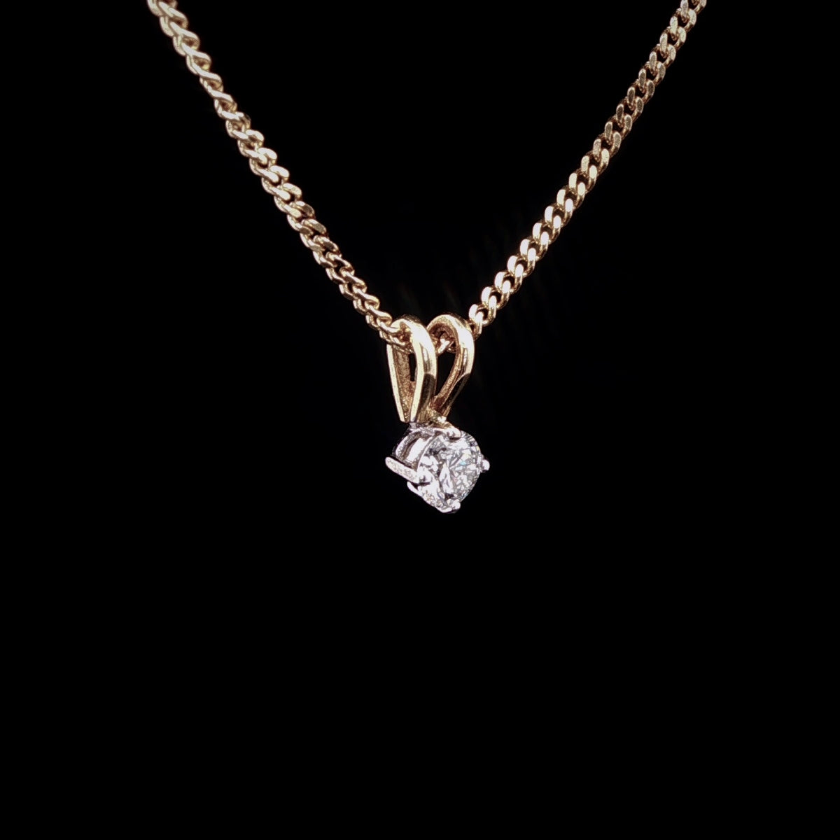 18ct Gold 0.20ct Brilliant Cut Diamond Pendant