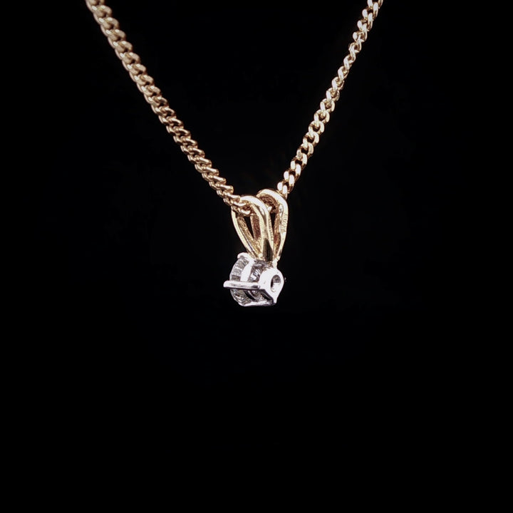 18ct Gold 0.20ct Brilliant Cut Diamond Pendant