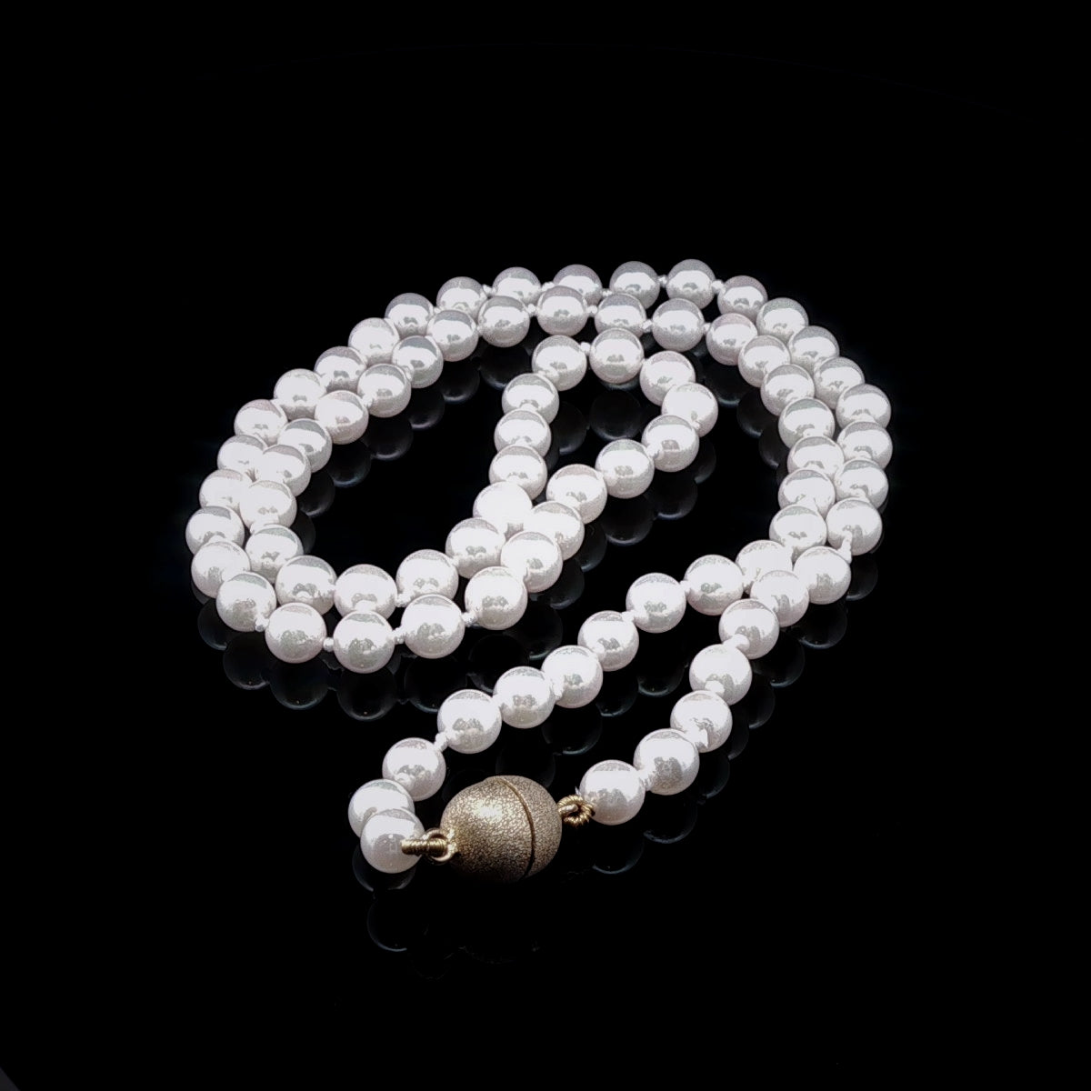 Japanese Akoya Pearl Necklace with Magnetic Clasp,  5.5–6mm