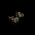 9ct Yellow Gold Round Peridot Claw Set Stud Earrings