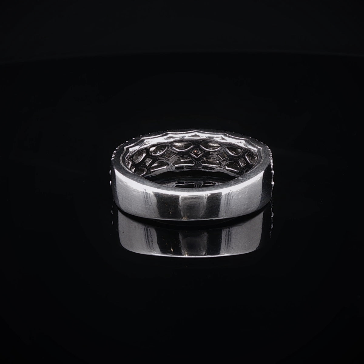 Vera Wang Platinum Diamond Baguette and Brilliant Cut Half Eternity Ring, 0.95ct