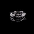 Platinum Diamond Wave Ring with Eighteen Brilliant Cut Diamonds, 0.60ct