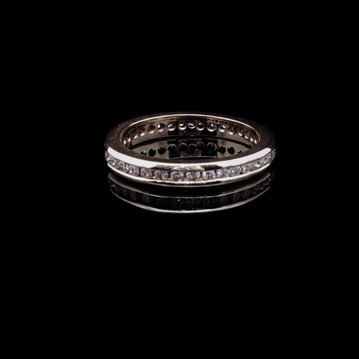 18ct Yellow Gold Full Eternity Ring with Channel Set Brilliant Cut Diamonds
