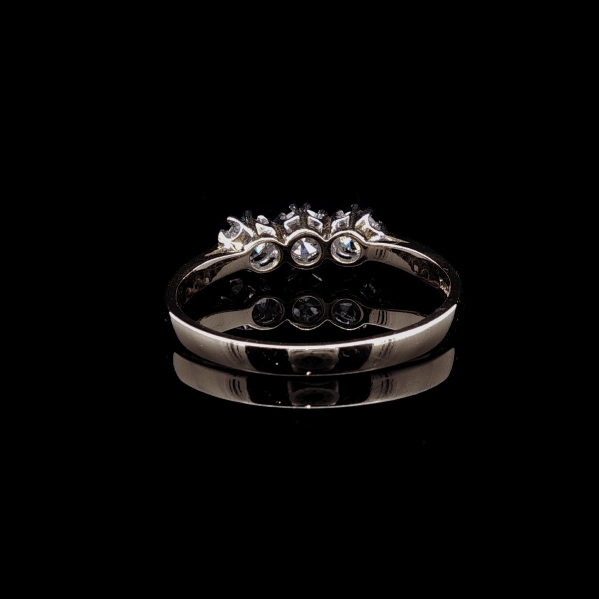 18ct Gold Three Stone Brilliant Cut Diamond Ring, 0.50ct