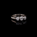 18ct Gold Three Stone Old Cut Diamond Ring