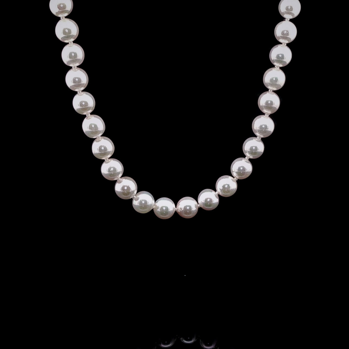Akoya Pearl Necklace with Gilt Magnetic Clasp, 6-6.5mm