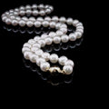 Akoya Pearl Necklace with Gilt Magnetic Clasp, 6-6.5mm
