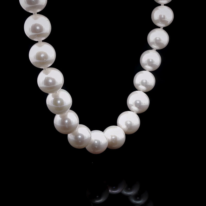 Freshwater Pearl Necklace with Sterling Silver Magnetic Clasp, 11-12mm