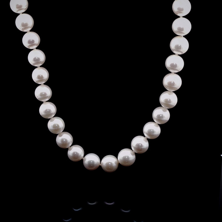 Freshwater Pearl Necklace with Sterling Silver Magnetic Clasp, 11-12mm