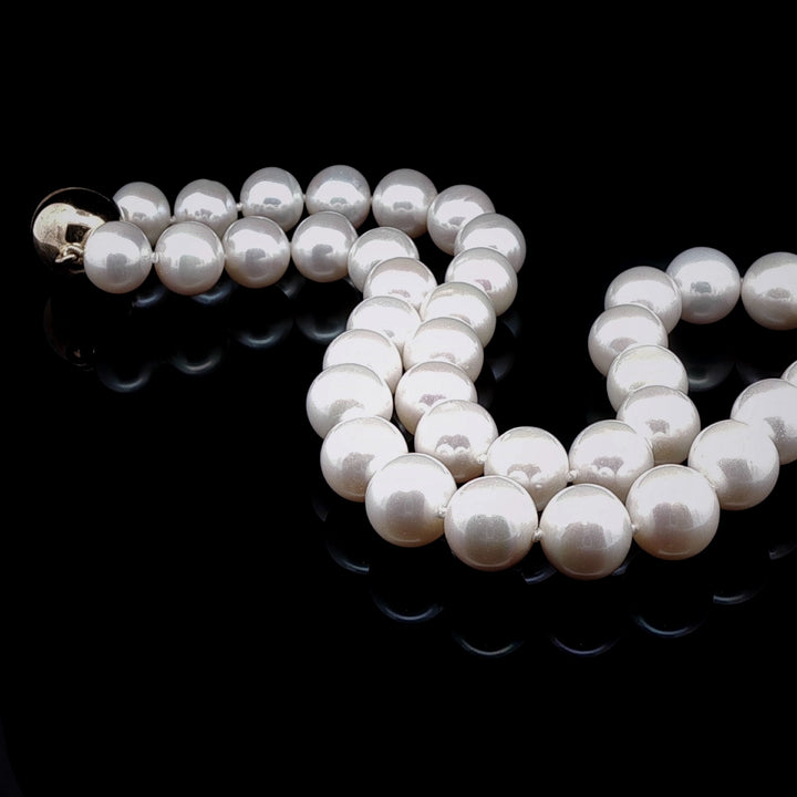 Freshwater Pearl Necklace with Sterling Silver Magnetic Clasp, 11-12mm