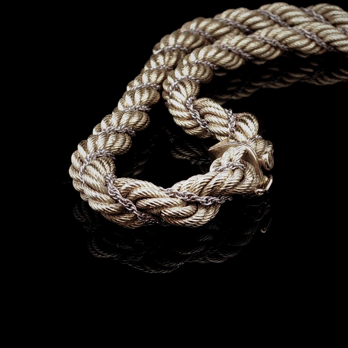 Vintage 18ct Gold Rope Chain Necklace, 48.8g