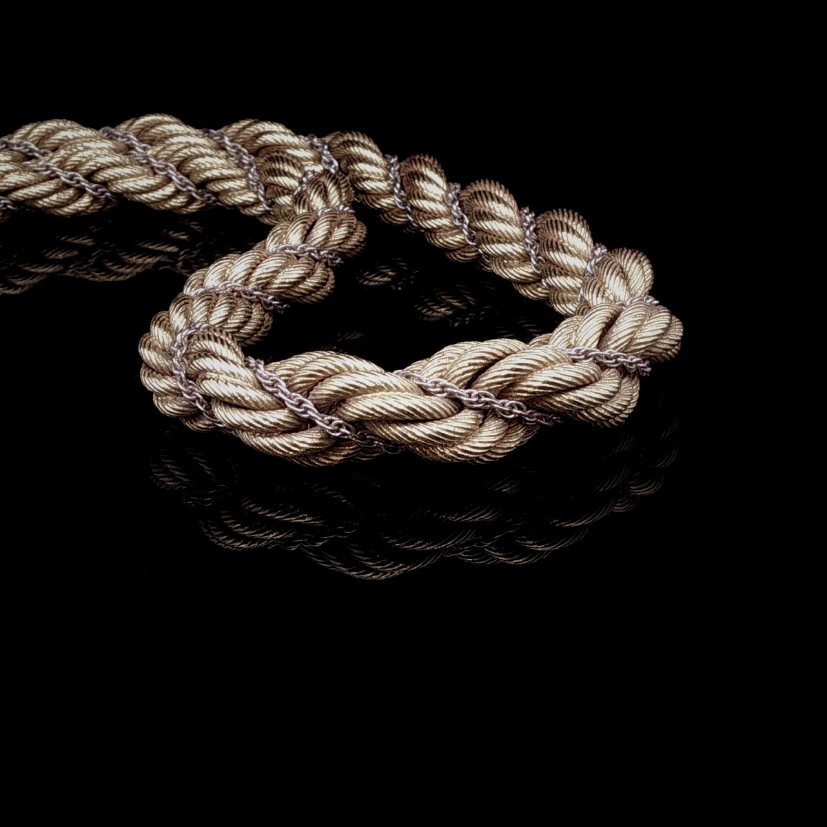 Vintage 18ct Gold Rope Chain Necklace, 48.8g