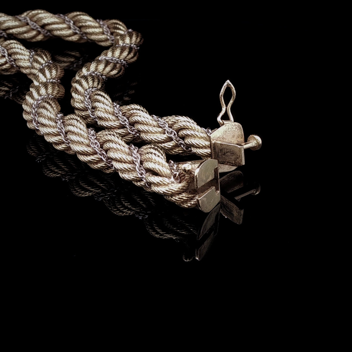Vintage 18ct Gold Rope Chain Necklace, 48.8g
