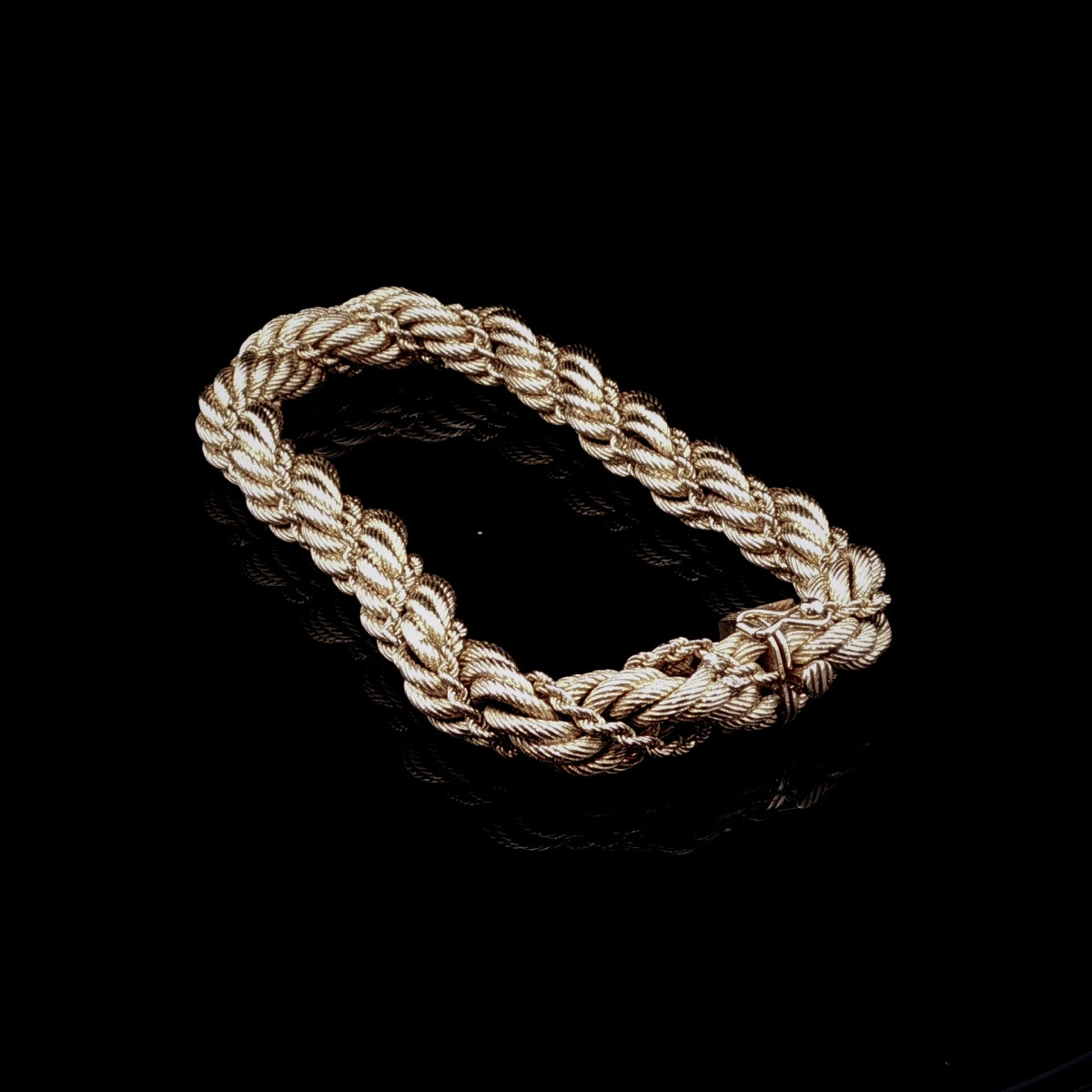 【EURO VINTAGE】Rope Chain Bracelet Vintage 18ct Yellow Gold Rope Chain Bracelet, 29.5g – Goodwin