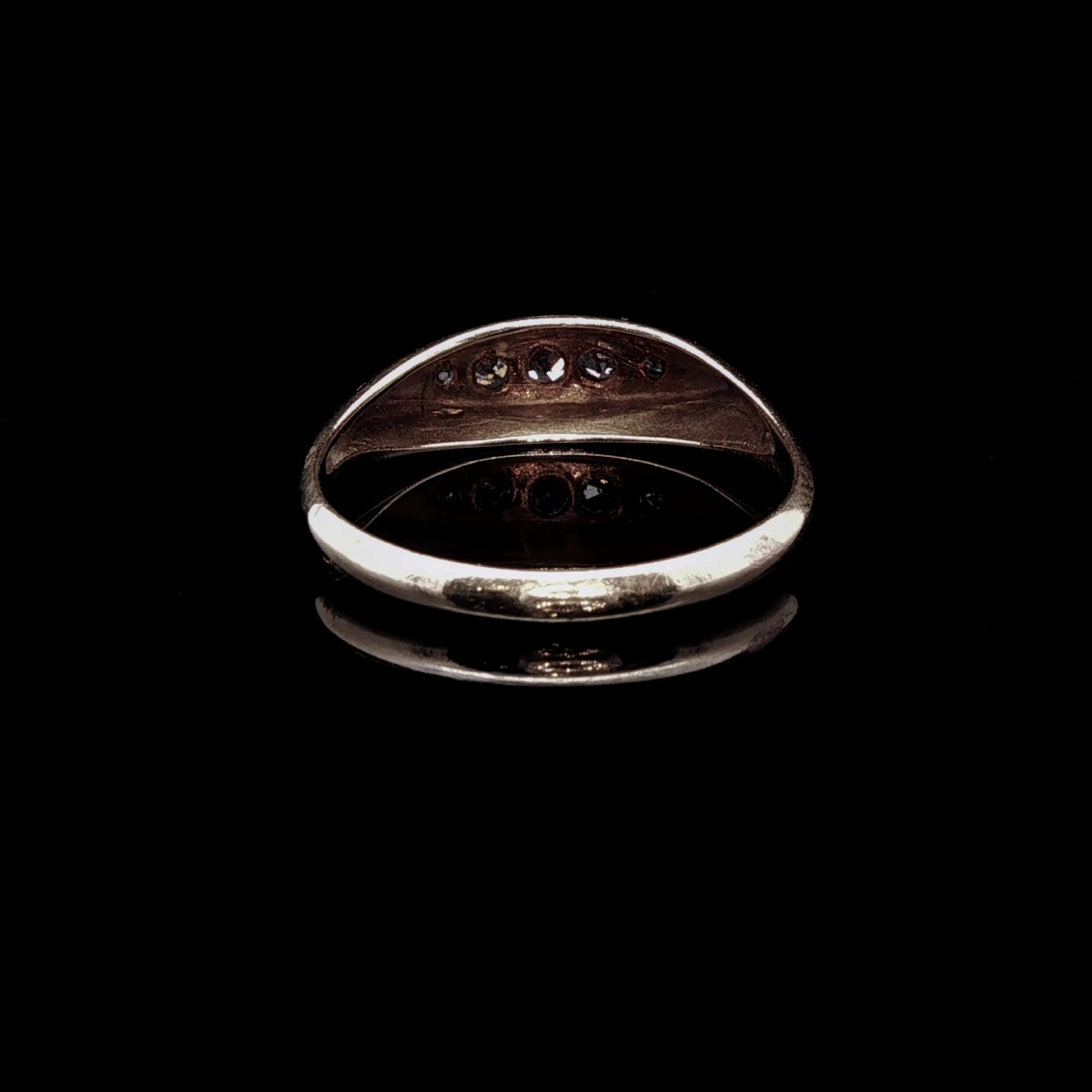 Antique Edwardian 18ct Yellow Gold Five Stone 0.15ct Old Cut Diamond Ring, Circa 1910