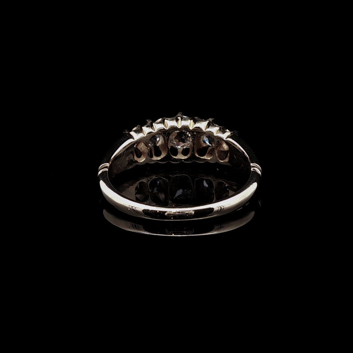 Antique Victorian 18ct Yellow Gold Five Stone Old Cut Diamond Ring, Circa 1860