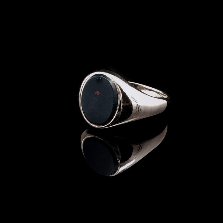 9ct Yellow Gold Oval Bloodstone Signet Ring