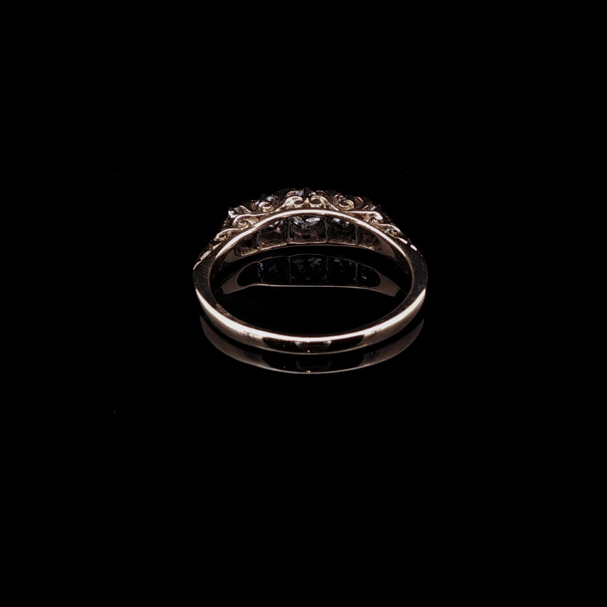 Antique Victorian 18ct Yellow Gold Five Stone Old Cut Diamond Ring, Circa 1870