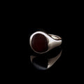 9ct Yellow Gold Oval Carnelian Signet Ring, London 1961