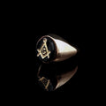 9ct Yellow Gold Black Onyx Masonic Signet Ring, Sheffield 2013