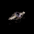 Antique Edwardian 9ct Yellow Gold Amethyst Bar Brooch, Circa 1910