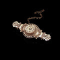 Antique 15ct Yellow Gold Etruscan Pearl and Diamond Starburst Brooch, Chester 1916